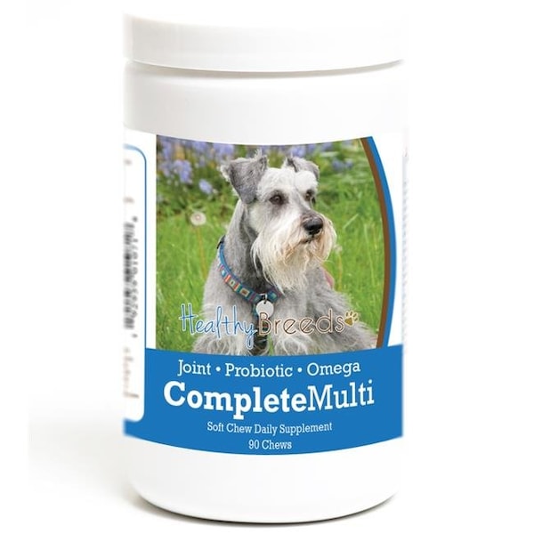 Healthy Breeds 192959010718 Miniature Schnauzer all in one Multivitamin Soft Chew - 90 Count 192959010718 - main